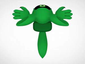 among us green werewolf 3D Model