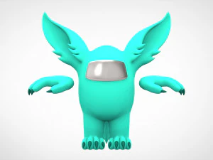 among us cyan werewolf 3D Model