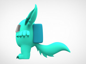 among us cyan werewolf 3D Model