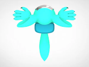 among us cyan werewolf 3D Model