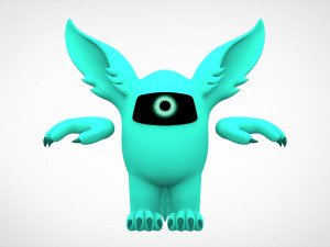 among us cyan werewolf 3D Model