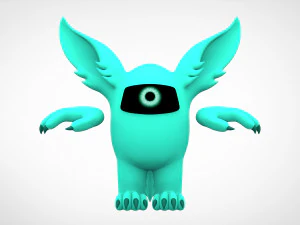 among us cyan werewolf 3D Model
