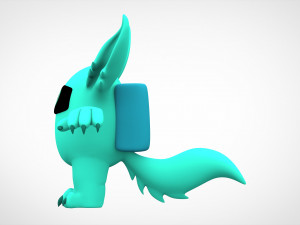 among us cyan werewolf 3D Model