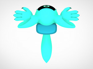 among us cyan werewolf 3D Model