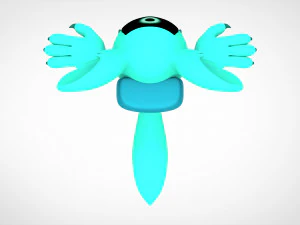 among us cyan werewolf 3D Model