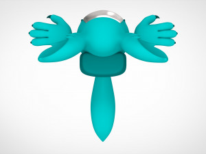among us teal werewolf 3D Model