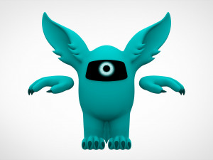 among us teal werewolf 3D Model