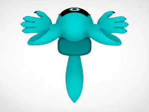 among us teal werewolf 3D Model