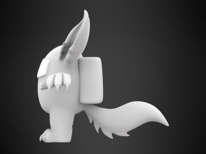 among us teal werewolf 3D Model