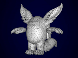 among us teal werewolf 3D Model