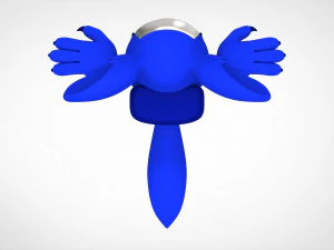 among us blue werewolf 3D Model