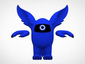 among us blue werewolf 3D Model