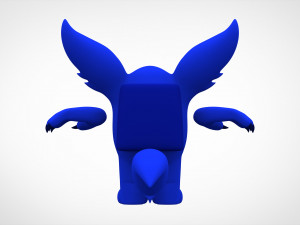 among us blue werewolf 3D Model