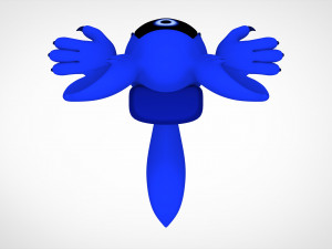 among us blue werewolf 3D Model