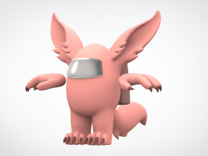among us peach werewolf 3D Model