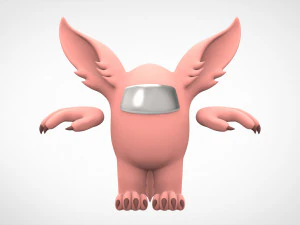 among us peach werewolf 3D Model