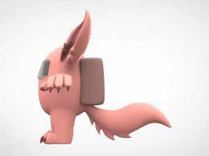 among us peach werewolf 3D Model