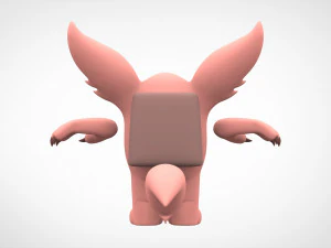among us peach werewolf 3D Model