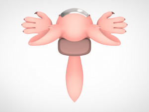 among us peach werewolf Model 3D