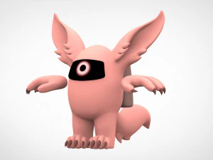 among us peach werewolf 3D Model