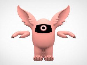 among us peach werewolf Model 3D