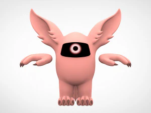 among us peach werewolf 3D Model