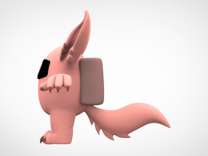 among us peach werewolf Model 3D