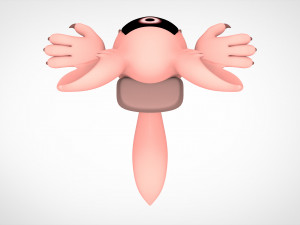 among us peach werewolf Model 3D