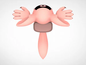 among us peach werewolf 3D Model