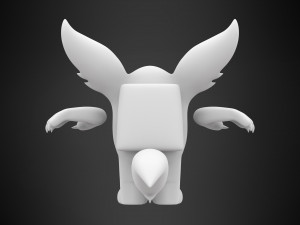 among us peach werewolf Model 3D