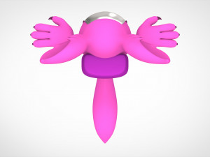 among us pink werewolf Model 3D