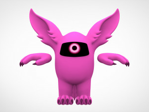 among us pink werewolf Model 3D