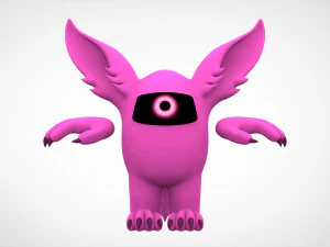 among us pink werewolf 3D Model