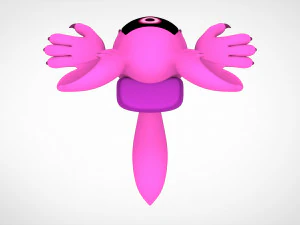 among us pink werewolf 3D Model
