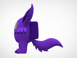 among us purple werewolf Modèle 3D
