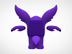 among us purple werewolf 3D Model