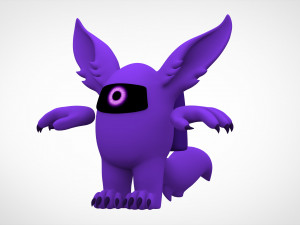 among us purple werewolf Modèle 3D