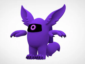 among us purple werewolf 3D Model