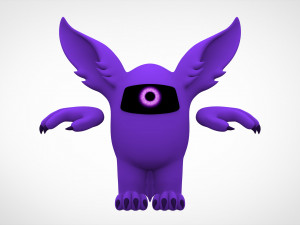 among us purple werewolf Modèle 3D