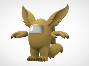 tra noi il lupo mannaro d'oro Modello 3D