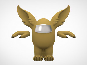 among us gold werewolf Modelo 3D