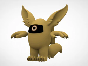 among us gold werewolf 3D Model