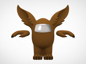 among us brown werewolf 3D Model