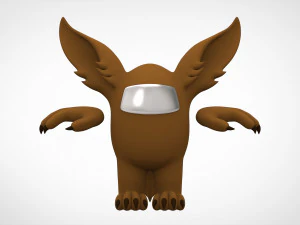 among us brown werewolf 3D Model