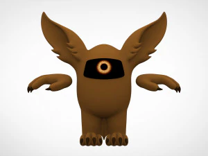 among us brown werewolf 3D Model