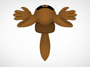 among us brown werewolf 3D Model