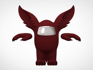 among us maroon werewolf Modelo 3D