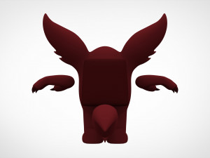 among us maroon werewolf Modelo 3D
