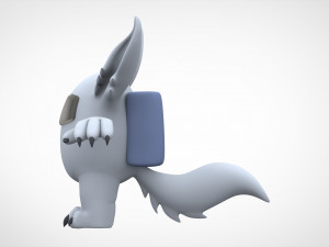 among us white werewolf 3D 모델
