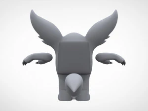 among us silver werewolf 3D Model